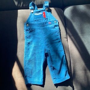 Lacoste corduroy overalls, size 12 month, blue